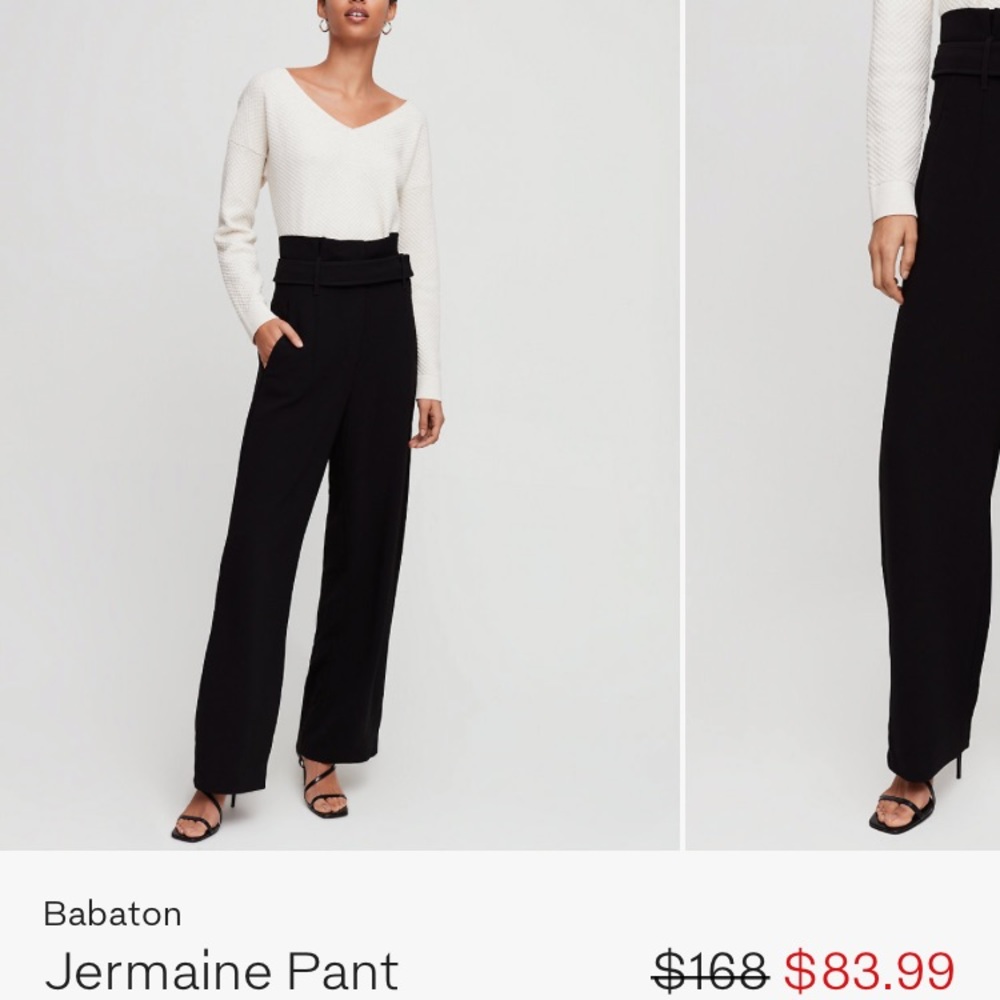 Aritzia babaton jermaine pant black size 6